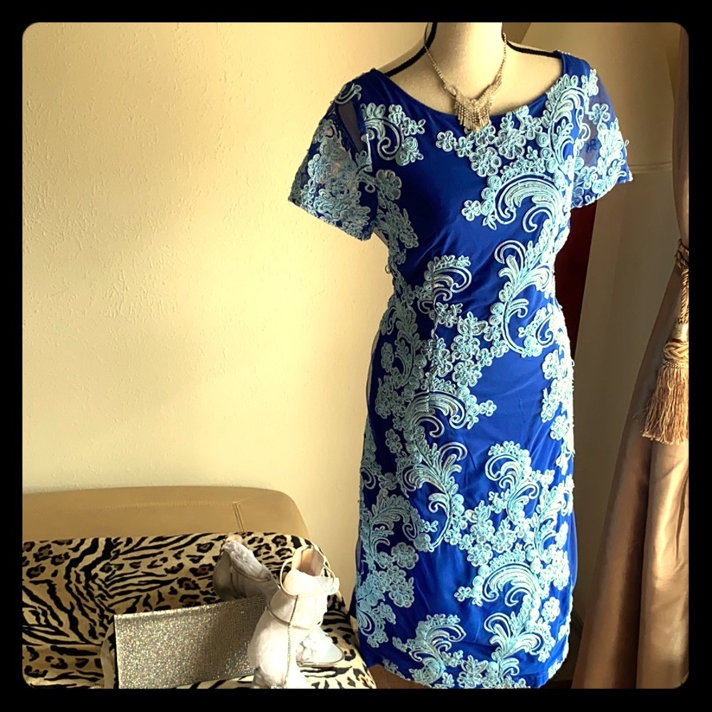JS Collections. Blue & blue dress